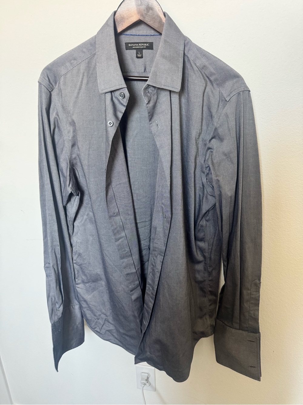 Banana Republic Men's Slate Gray Lightweight Shirt Jacket